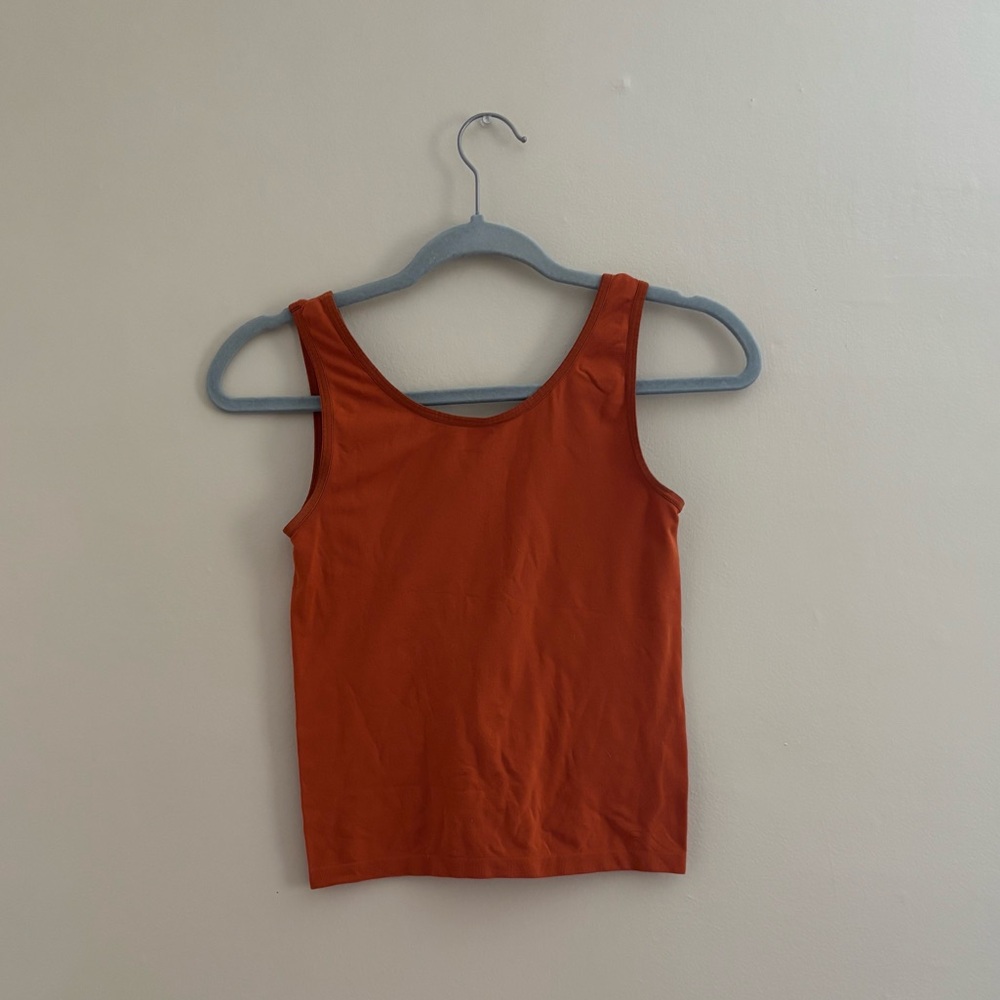 Made in Italy of Benetton Orange Fitted Tank Top
